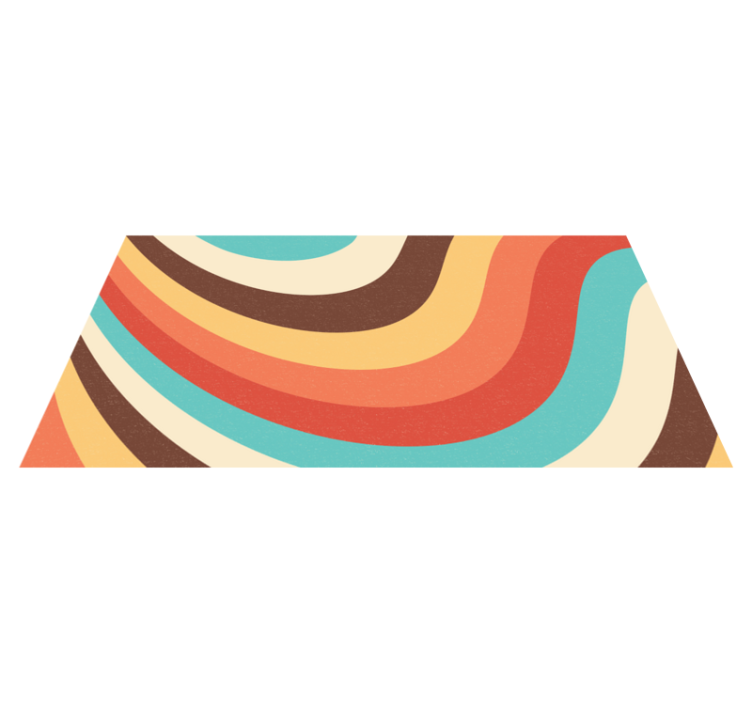 乙烯基地毯复古波浪图案 - TenStickers