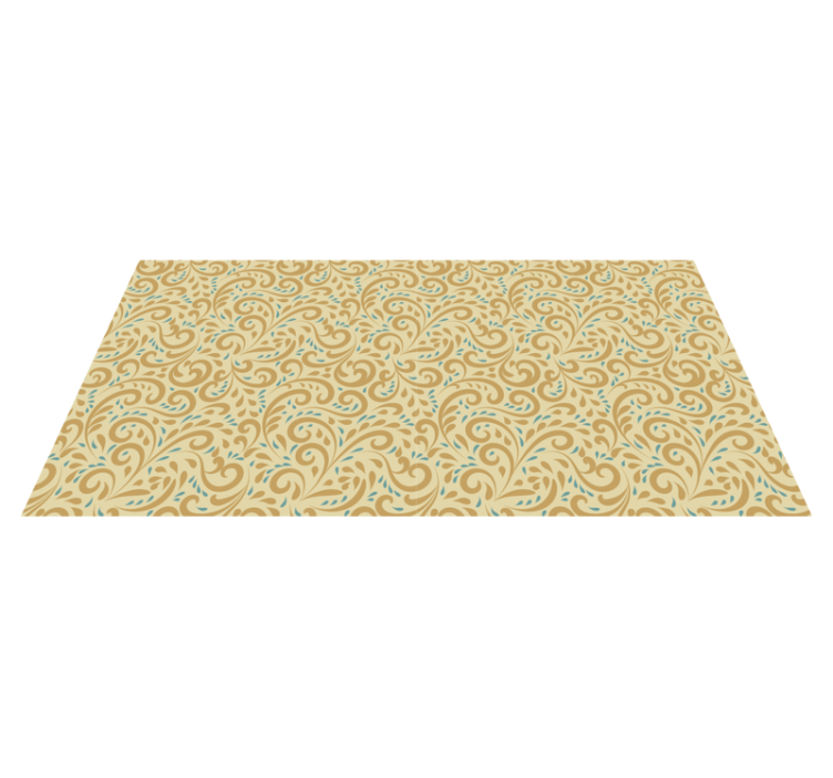 手绘复古花卉图案复古地毯 - TenStickers