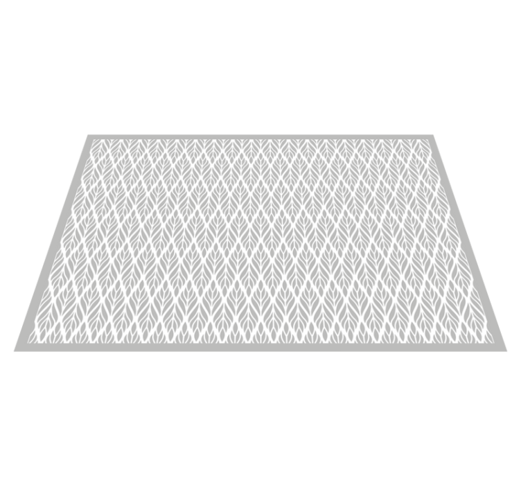 乙烯基地毯灰色叶子图案 - TenStickers