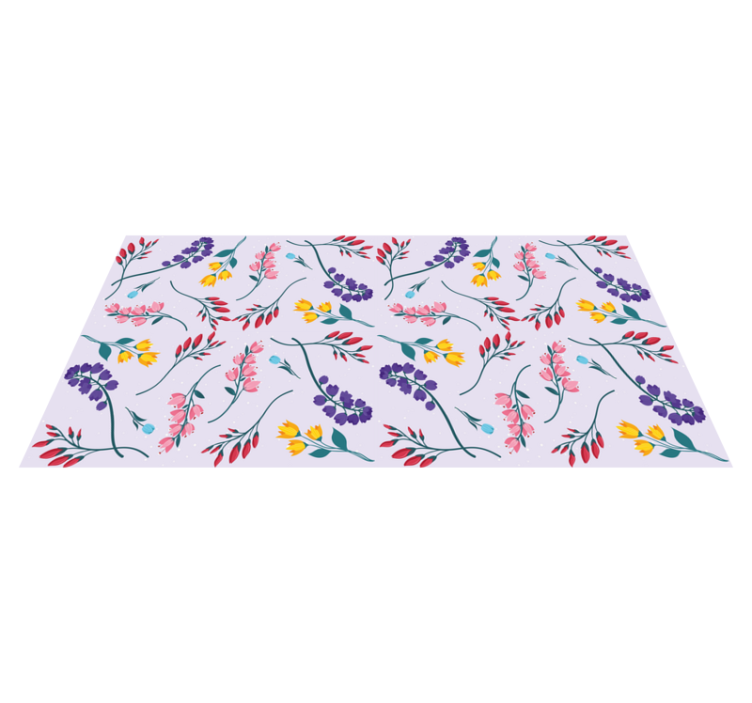 乙烯基花草地毯紫色细腻图案 - TenStickers