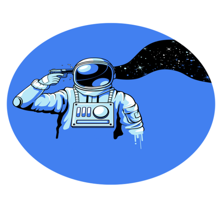 乙烯基地毯宇航员宇宙场景 - TenStickers