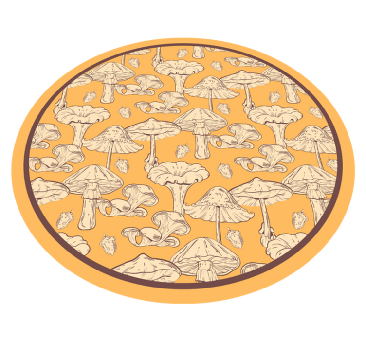 天然乙烯基地毯蘑菇风格 - TenStickers