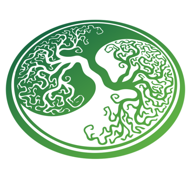 天然乙烯基地毯 复杂的树木设计 - TenStickers