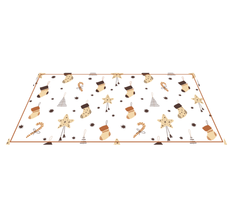 乙烯基地毯圣诞白色节日庆典 - TenStickers