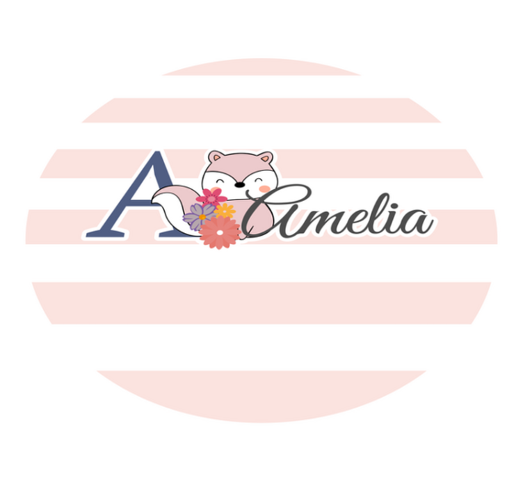 乙烯基地毯名称可定制狐狸设计 - TenStickers