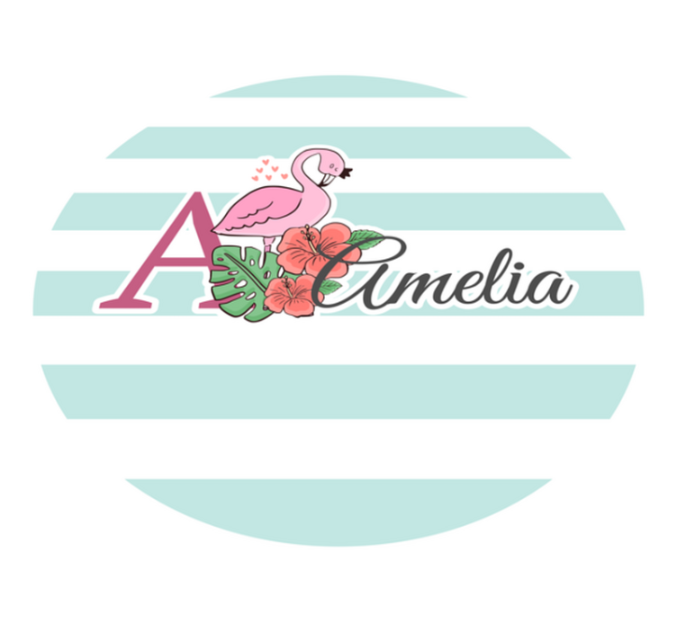 乙烯基地毯名称热带火烈鸟装饰 - TenStickers