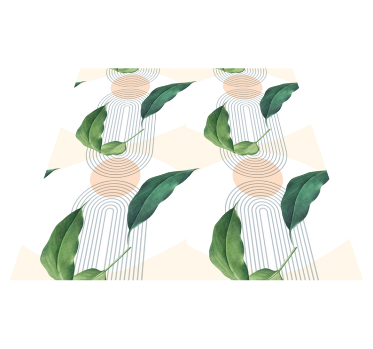 天然乙烯基地毯叶状几何图案 - TenStickers