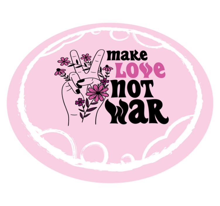 乙烯基地毯与短语传递宁静的爱讯息 - TenStickers