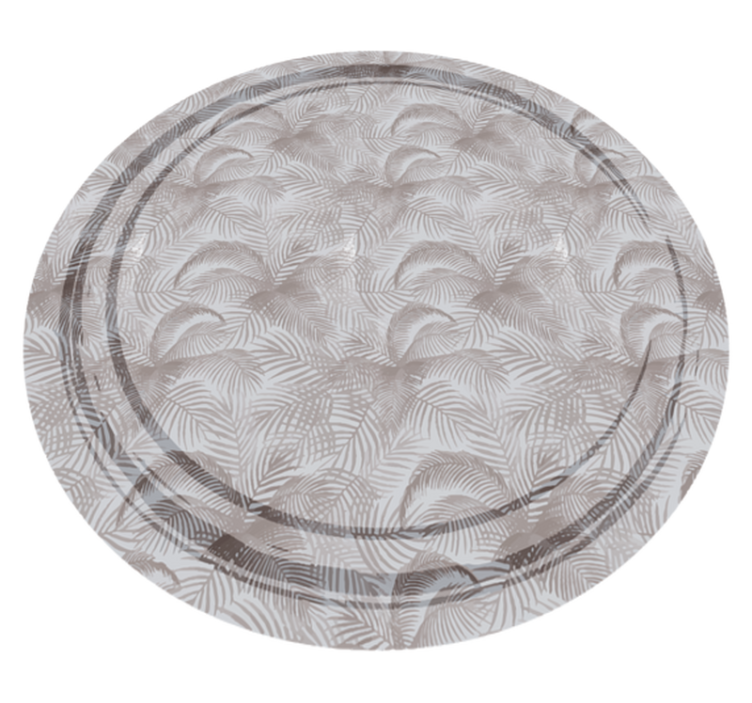 灰色 80 年代优雅的植物复古地毯 - TenStickers