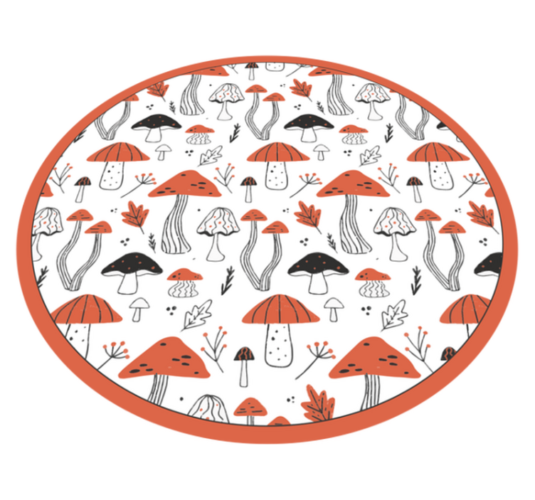天然乙烯基地毯蘑菇幻想王国 - TenStickers