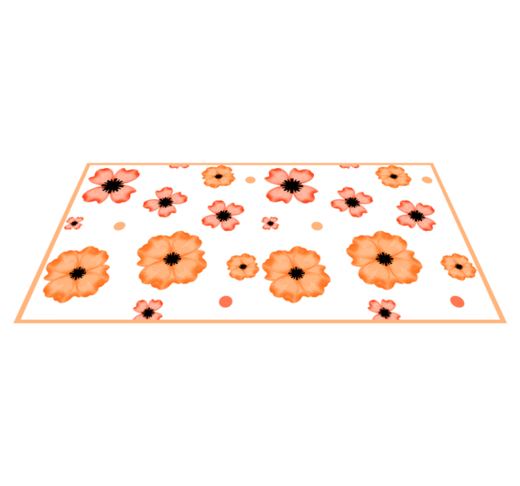 乙烯基花草地毯图案背景 - TenStickers