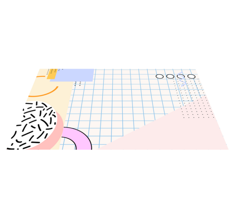 乙烯基地毯几何 现代抽象 - TenStickers