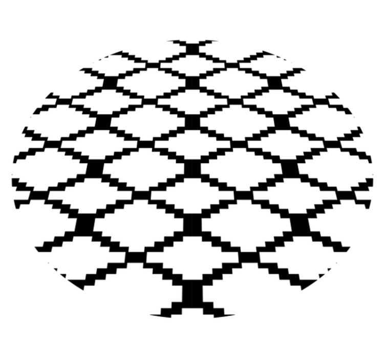 乙烯基地毯几何现代黑白设计 - TenStickers