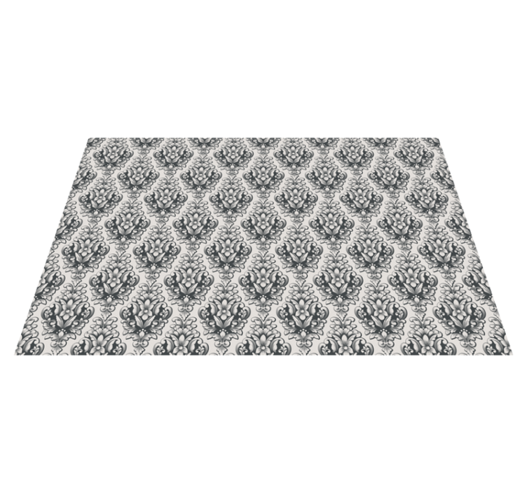 乙烯基复古地毯 巴洛克风格的瓷砖图案 - TenStickers