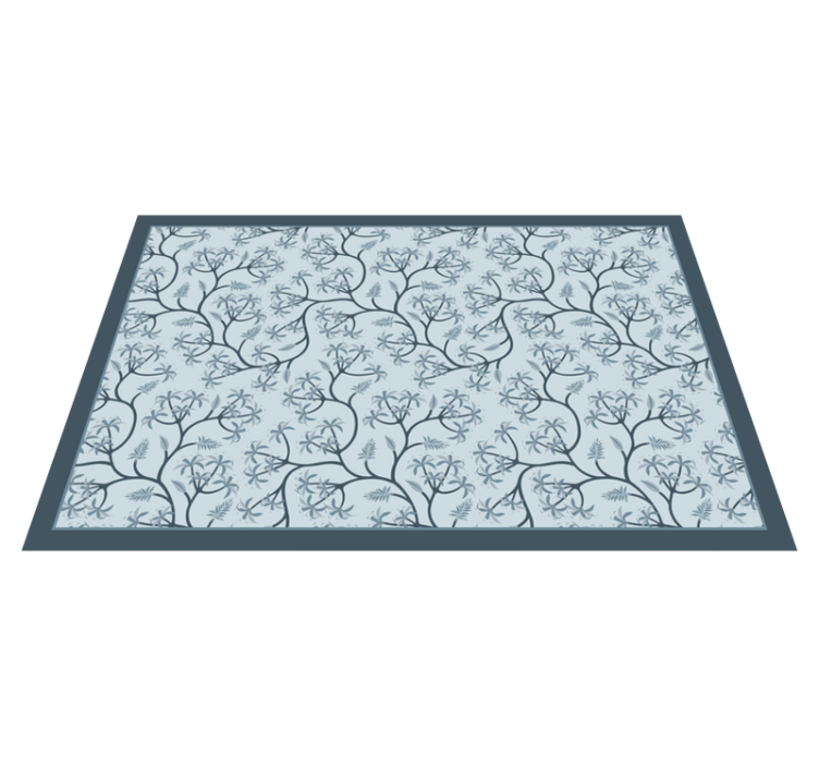 乙烯基花草地毯 植物轮廓图案 - TenStickers