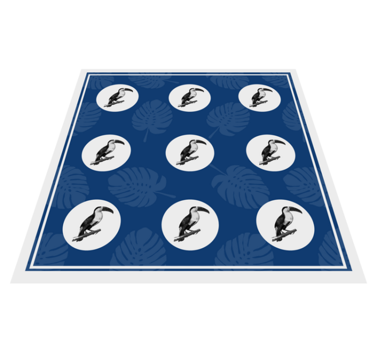 乙烯基地毯动物 热带巨嘴鸟图案 - TenStickers