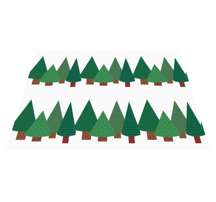 拼凑而成的圣诞树图案复古地毯 - TenStickers