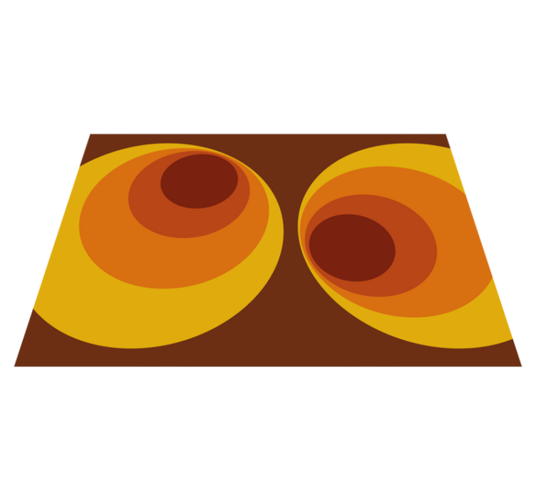 乙烯基地毯几何 抽象几何漩涡 - TenStickers