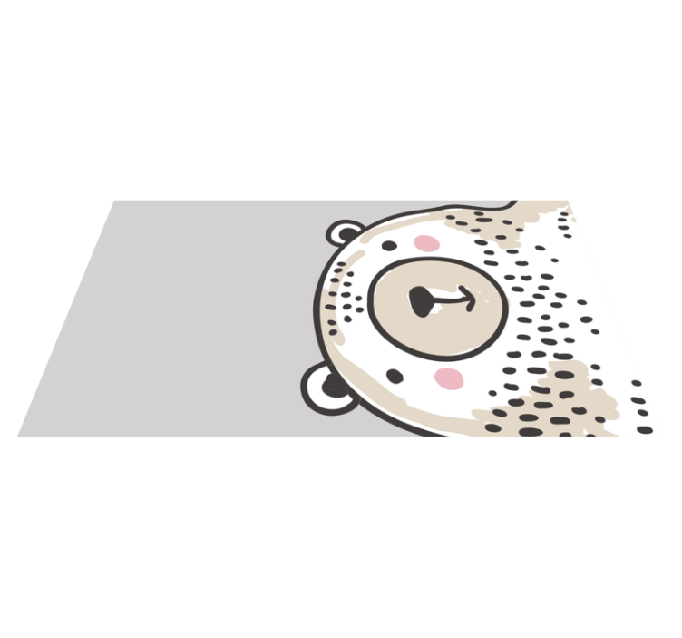 乙烯基地毯托儿所 熊脸形状 - TenStickers