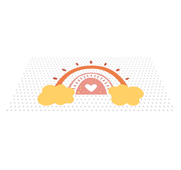 乙烯基地毯托儿所 彩虹云景 - TenStickers