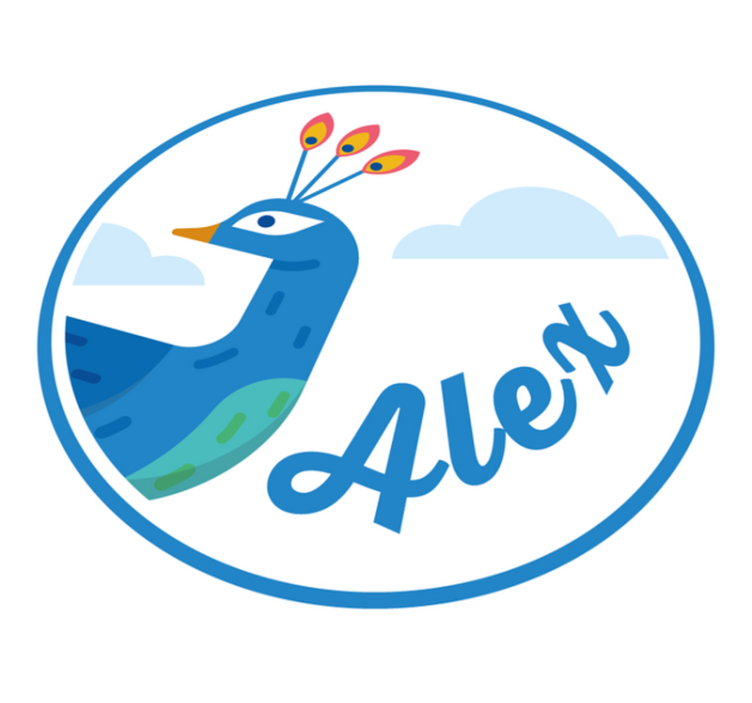 乙烯基地毯名称 可定制的孔雀 - TenStickers