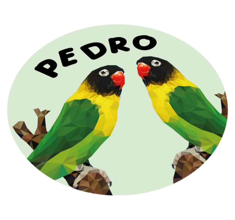 乙烯基地毯名称 可定制的爱情鸟 - TenStickers