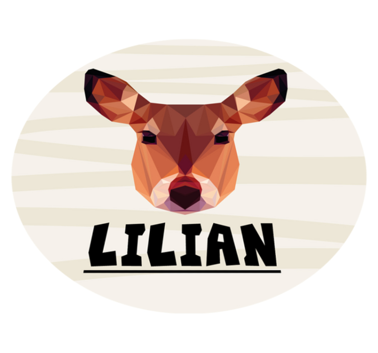 乙烯基地毯名称 可定制的鹿 - TenStickers