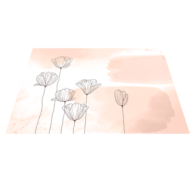 花线乙烯基花卉地毯 - TenStickers