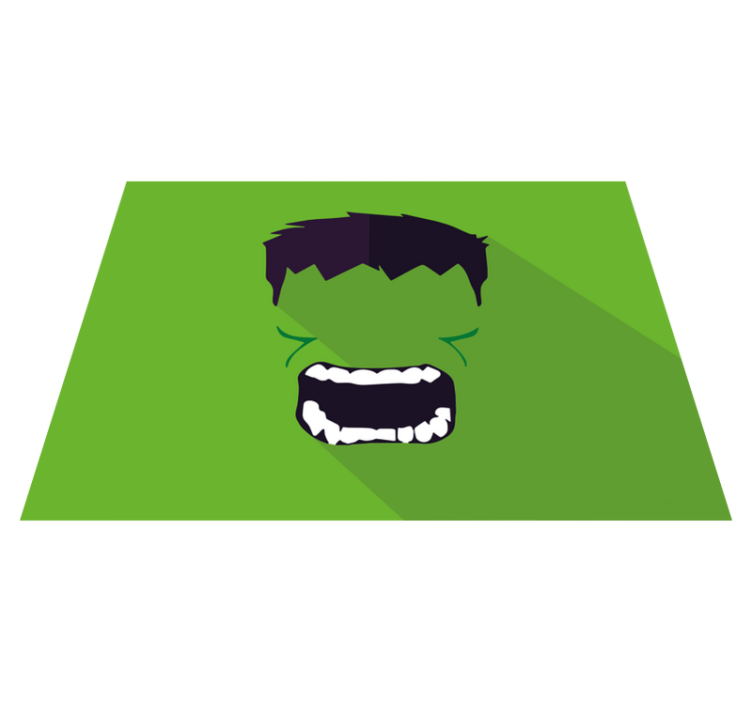 绿色超级英雄儿童乙烯基地毯 - TenStickers