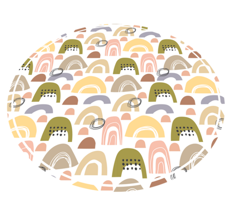 北欧彩虹图案北欧地毯 - TenStickers