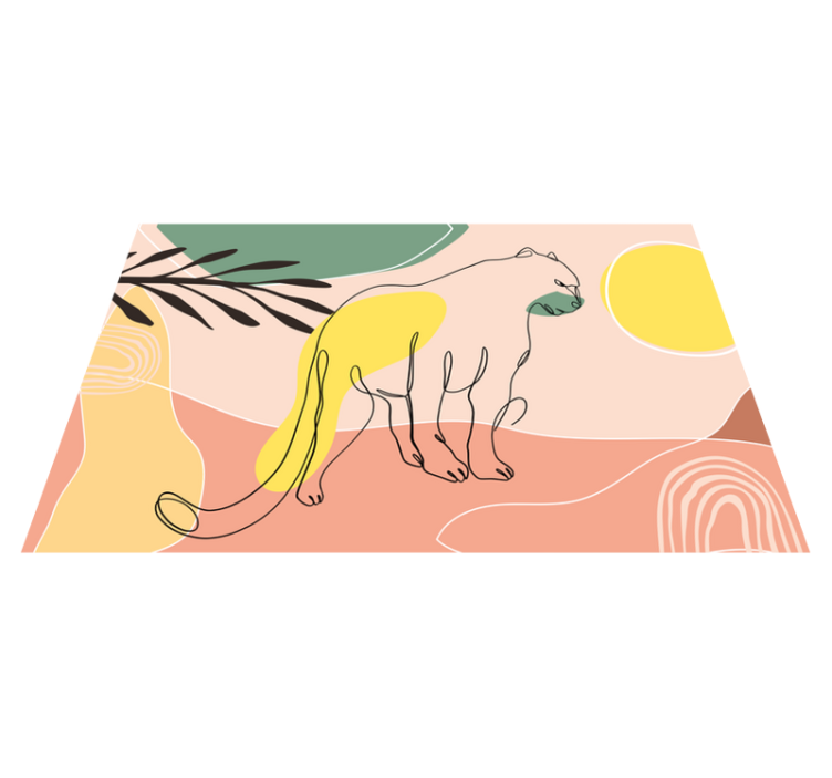 手绘豹动物垫子 - TenStickers