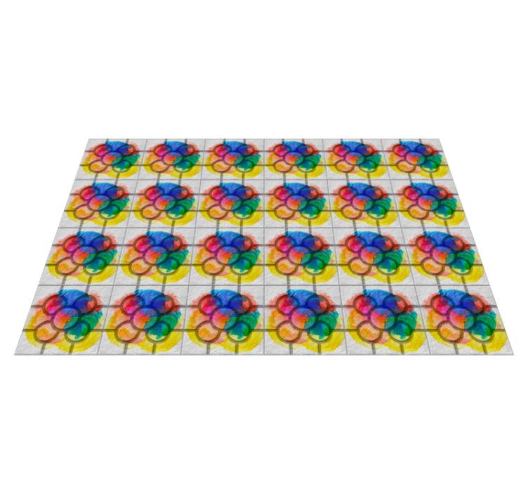 乙烯基复古地毯 邦巴街道的色彩斑斓的瓷砖 - TenStickers