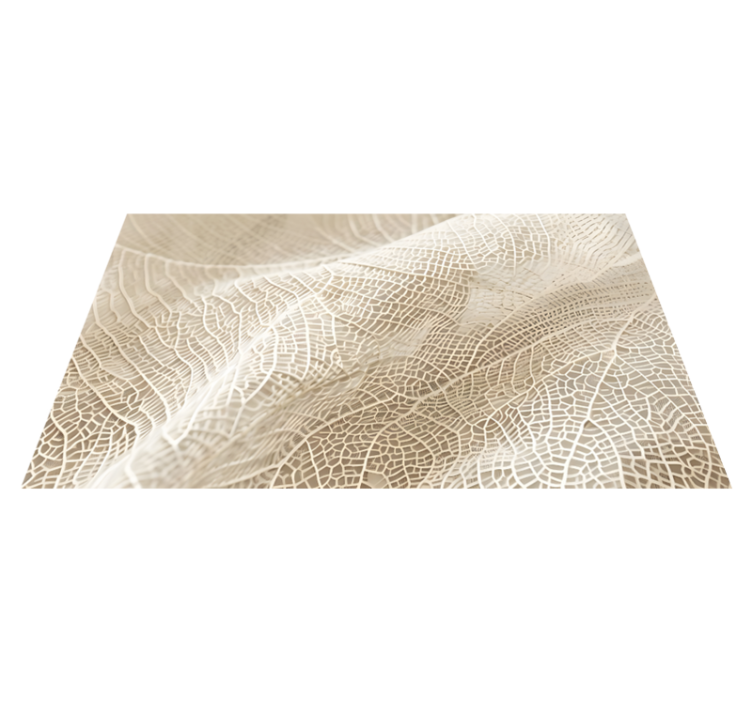 乙烯基地毯米色 极简主义的叶子 - TenStickers