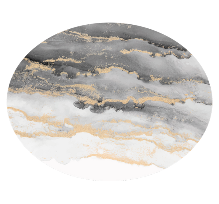 大理石乙烯基地毯灰色金色细节 - TenStickers