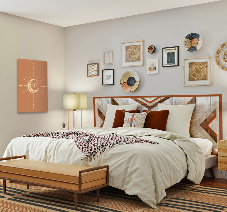 卧室乙烯基地毯展现层叠条纹优雅 - TenStickers