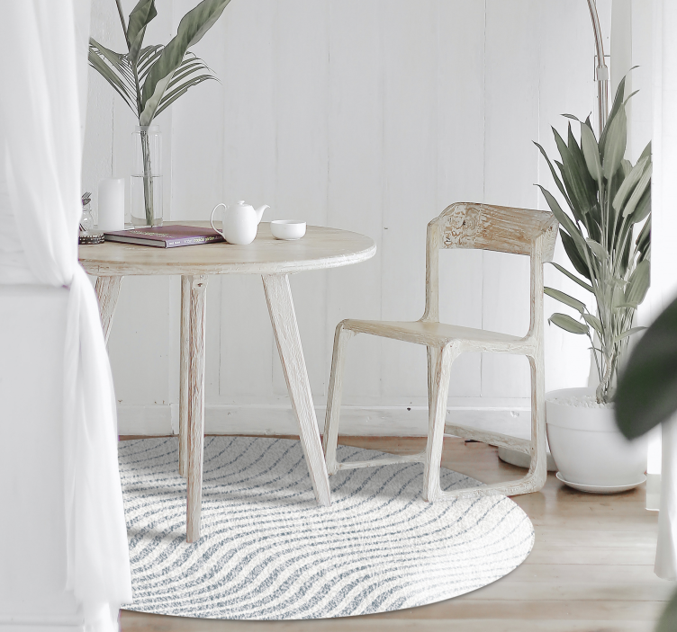 乙烯基地毯客厅柔和波浪图案 - TenStickers