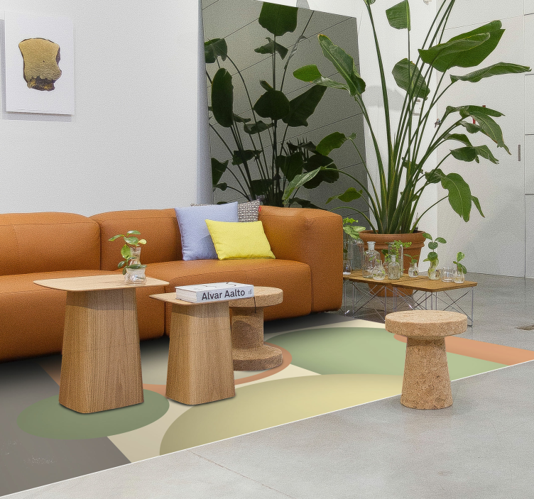 乙烯基地毯现代圆形图案 - TenStickers