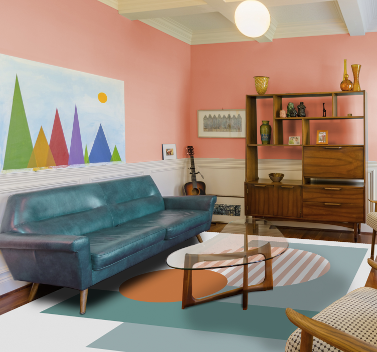 乙烯基地毯阳光几何圆圈 - TenStickers