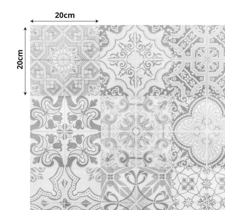 石材效果马赛克图案瓷砖地毯 - TenStickers
