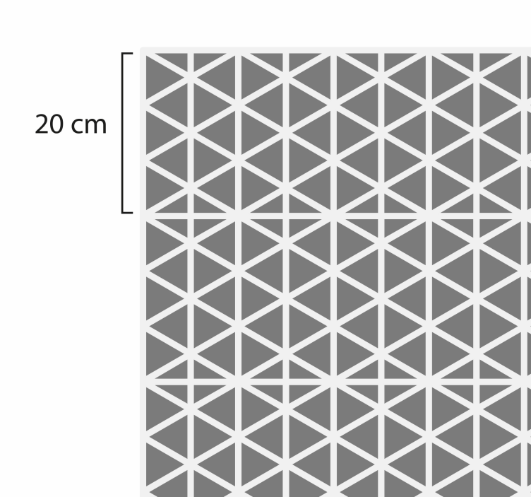 乙烯基厨房地毯三角形灰色元素 - TenStickers