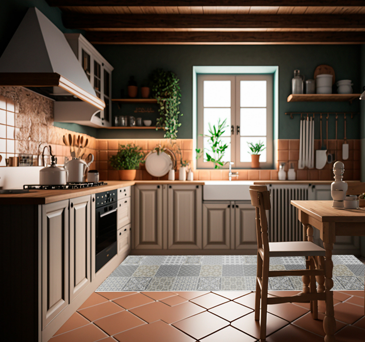 摩洛哥风格瓷砖效果瓷砖地毯 - TenStickers