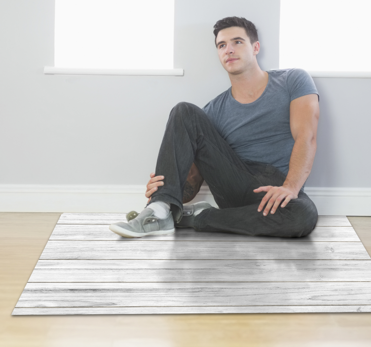 白木风格乙烯基地毯 - TenStickers