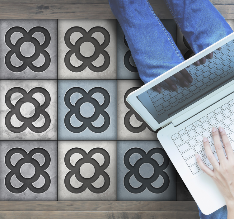 乙烯基地毯 装饰瓷砖图案 - TenStickers