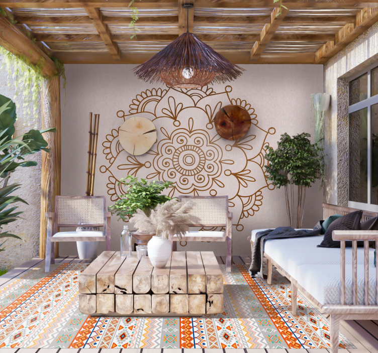 民族乙烯基地毯 波西米亚风格图案波希米亚式图案 - TenStickers