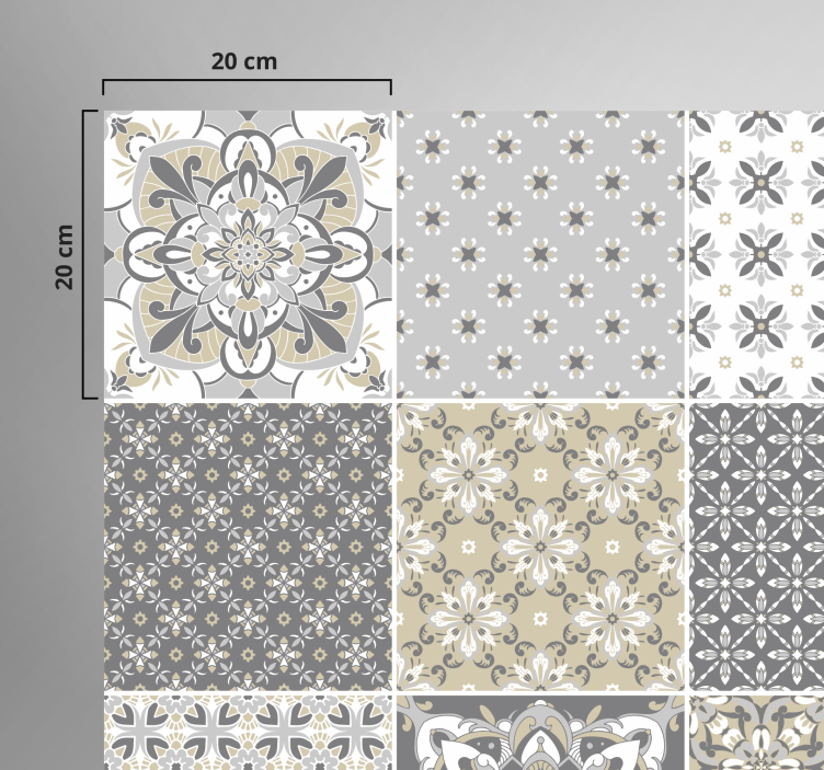 摩洛哥风格瓷砖效果瓷砖地毯 - TenStickers
