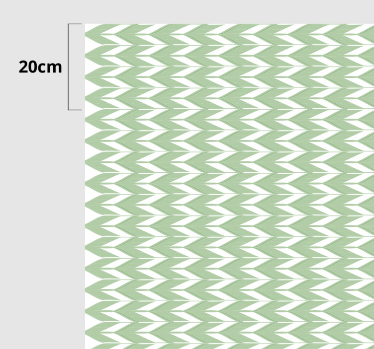 乙烯基地毯几何绿锯齿图案 - TenStickers