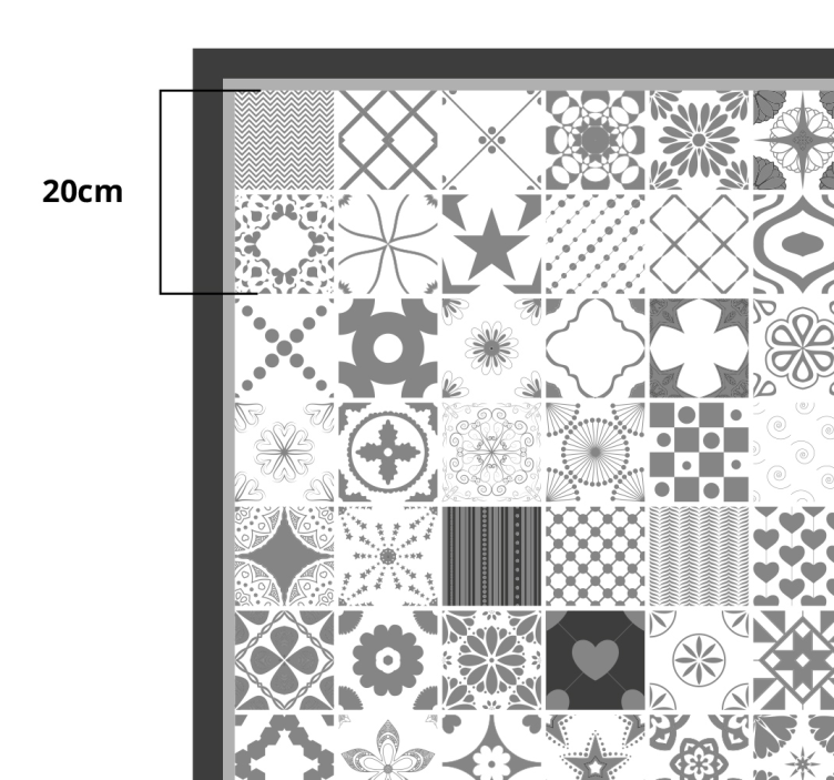 乙烯基地毯浴室 trujillo灰色瓷砖 - TenStickers