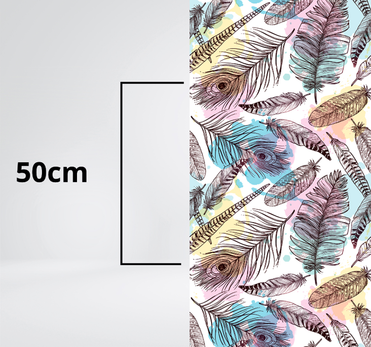 乙烯基花草地毯 羽毛图案 - TenStickers