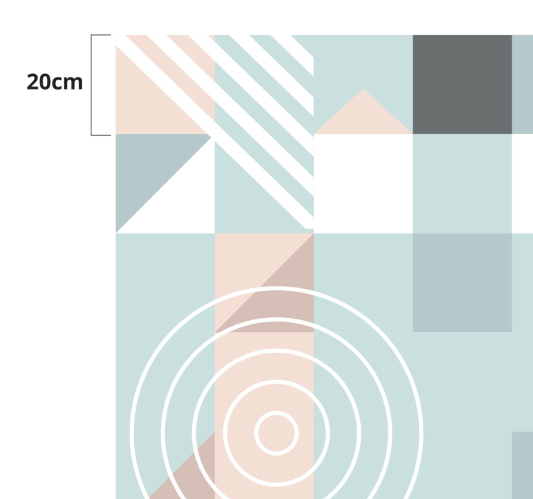 乙烯基地毯几何抽象图案 - TenStickers