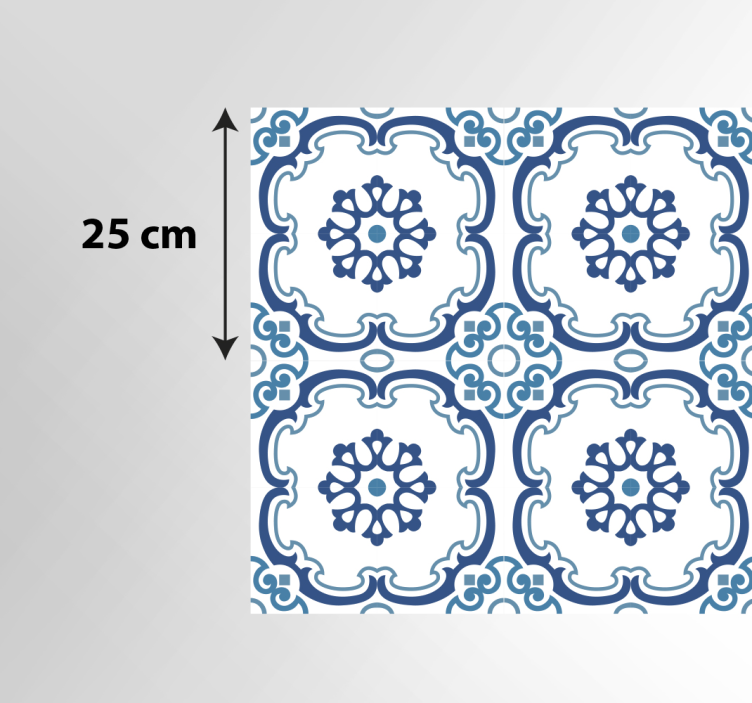葡萄牙瓷砖图案厨房乙烯基地毯 - TenStickers